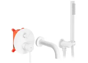 Душовий Гарнітур Rea Lungo Білий + Box REA-B6440 №1
