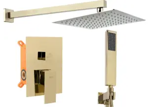 Душевой гарнитур + BOX REA FENIX Золото REA REA-P8401 №1