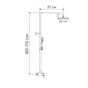 Душова колона зі змішувачем Ibergrif Roma M17050 (IB0053) №1