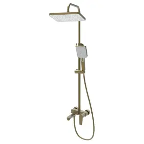Душевая колонна со смесителем Haiba MILANO 003-J BRUSHED GOLD (HB9620) №1