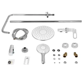Душевая система универсальная Lidz Latwa 1030 на три потребителя (с изливом) (k35) LDLAT1030WHI45427 White №9