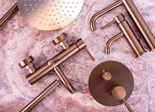 Душевая система REA LUNGO BRUSHED COPPER + BOX скрытого монтажа №8