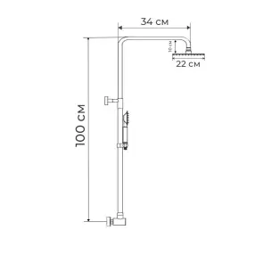 Душевая колонна (без смесителя) Zerix DK-003 (ZX3095) №2