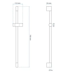 Душова стійка REA 01 CHROME №2