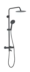 Душевой гарнитур VBI MILANO BLACK с термостатом и изливом №1