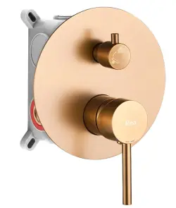 Душова система REA LUNGO BRUSHED COPPER з виливом + BOX прихованого монтажу №2