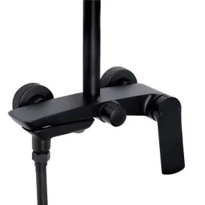 Душова система універсальна Qtap Slavonice на три споживача (з виливом) QTSLA111BLM45911 Black Matt №4
