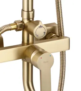Душовий гарнітур REA ARGUS BRUSHED GOLD золотий матовий з виливом №4