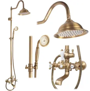 Душовий гарнітур REA BERGAMO ANTIQUE BRONZE з виливом №1