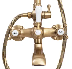 Душовий гарнітур REA BERGAMO ANTIQUE BRONZE з виливом №2
