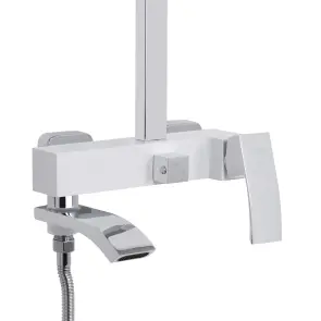 Душевая система универсальная Qtap Swan Cascada на три потребителя (с изливом) QTSWA111CRW45570 Chrome/White №3