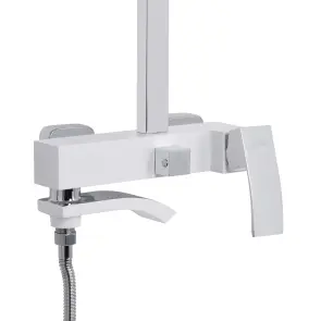 Душевая система универсальная Qtap Swan Cascada на три потребителя (с изливом) QTSWA111CRW45570 Chrome/White №4
