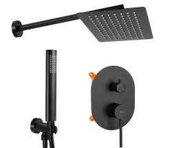 Душевая система REA OVAL BLACK + BOX скрытого монтажа