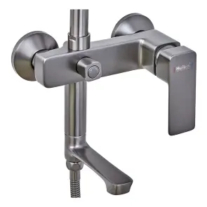 Душевая колонна со смесителем Haiba Kubus 009-J Graphite (HB4005) №4