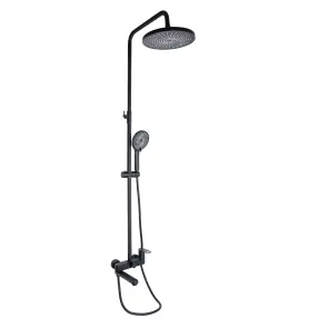 Душова система універсальна Qtap Jay на три споживача (з виливом) QTJAY111BLM45549 Black Matt №1