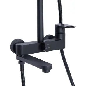 Душова система універсальна Qtap Jay на три споживача (з виливом) QTJAY111BLM45549 Black Matt №3