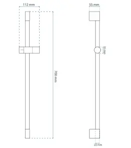 Душова стійка REA 01 BRUSHED GOLD №4