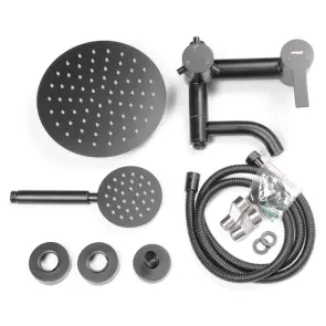 Душова колона із змішувачем Mixxus NOX-009-J Black з нерж. сталі SUS304 (MI5751) №3