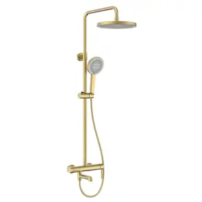 Душевая колонна со смесителем Koer KB-56029-12 3 функции, цвет матовое золото (KR5503) №1