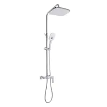 Душова система універсальна Qtap Gemini на три споживача (з виливом) QTGEM111CRW45687 Chrome/White купити в Україні
