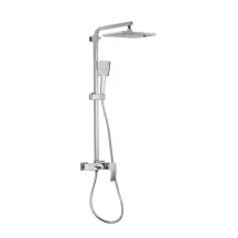 Душова колона KOER KB-58007-04 із змішувачем водоспад, 3 функції (Колір хром+білий) (KR5161)