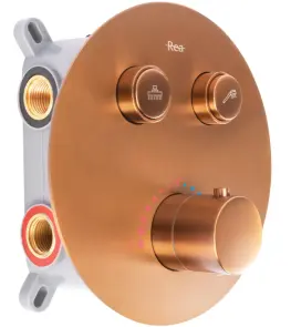 Душова система REA LUNGO BRUSHED COPPER з термостатом + BOX прихованого монтажу №2