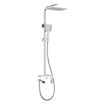Душова колона KOER KB-56007-04 із змішувачем, 3 функції (Колір хром+білий) (KR5159)