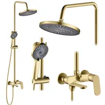 Душевой гарнитур REA MARCO BRUSHED GOLD с изливом