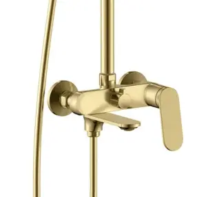 Душовий гарнітур REA MARCO BRUSHED GOLD з виливом №3