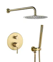 Душевая система VBI MILANO BRUSHED GOLD скрытого монтажа
