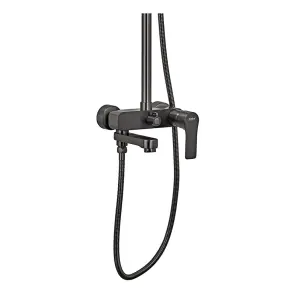 Душова колона із змішувачем Haiba Milano 003-J Graphite (HB4009) №7