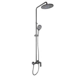 Душевая система для душа Qtap Slavonice на два потребителя QTSLA110GMB45913 Gunmetal Black PVD №1
