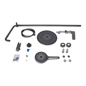 Душевая система для душа Qtap Slavonice на два потребителя QTSLA110GMB45913 Gunmetal Black PVD №11