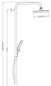 Душевая колонна со смесителем Koer KB-56030-07, 3 функции (KR5429) №8