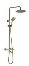 Душовий гарнітур VBI MILANO BRUSHED GOLD з термостатом і виливом