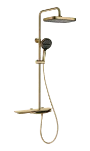 Душова колона з термостатичним змішувачем Mixxus Premium SPACE-009-J Brushed gold, 3 режими (MI №1