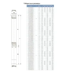 Насос відцентровий свердловинний 1.5кВт H 101(67)м Q 140(100)л/хв Ø102мм AQUATICA (DONGYIN) (777143) №11