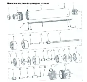 Насос центробежный скважинный 1.1кВт H 134(105)м Q 55(33)л/мин Ø102мм AQUATICA (DONGYIN) (777124) №12