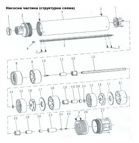 Насос центробежный скважинный 0.75кВт H 98(75)м Q 55(33)л/мин Ø102мм AQUATICA (DONGYIN) (777123) №12