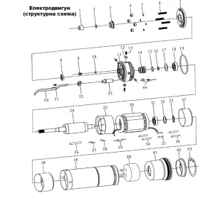 Насос центробежный скважинный 0.37кВт H 56(44)м Q 55(33)л/мин Ø102мм AQUATICA (DONGYIN) (777121) №15