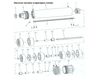 Насос центробежный скважинный 1.1кВт H 112(89)м Q 80(50)л/мин Ø94мм AQUATICA (DONGYIN) (777115) №12