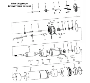 Насос відцентровий свердловинний 0.25кВт H 42(36)м Q 55(30)л/хв Ø102мм (кабель 30м) AQUATICA (DONGYIN) (777442) №22