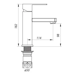 Змішувач для умивальника Zerix LR71033 (LL1464) №2