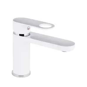 Змішувач для раковини Qtap Jay QTJAY270CRW45551 Chrome/White №1