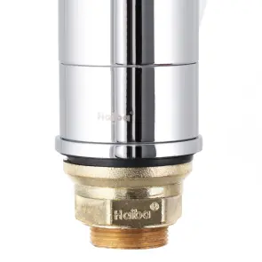 Смеситель для умывальника Haiba Magic 555 (15 см) с красной ручкой (HB0673) №1