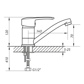 Смеситель для умывальника Zerix PAN-B 181 (ZX0185) №2