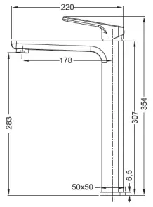 Смеситель для умывальника высокий Koer KB-11031-01 (KR5433) №2