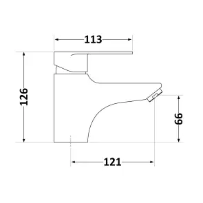 Смеситель Для раковины Lidz Tani 001F1 (k40) LDTAN001F1CRM44957 Chrome №2