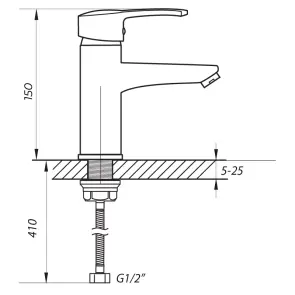 Змішувач для умивальника Zerix PUD1 146 (ZX2798) №2