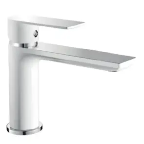 Смеситель для умывальника HAIBA ALEX 001 LONG WHITE-CHROME (HB9563) №1